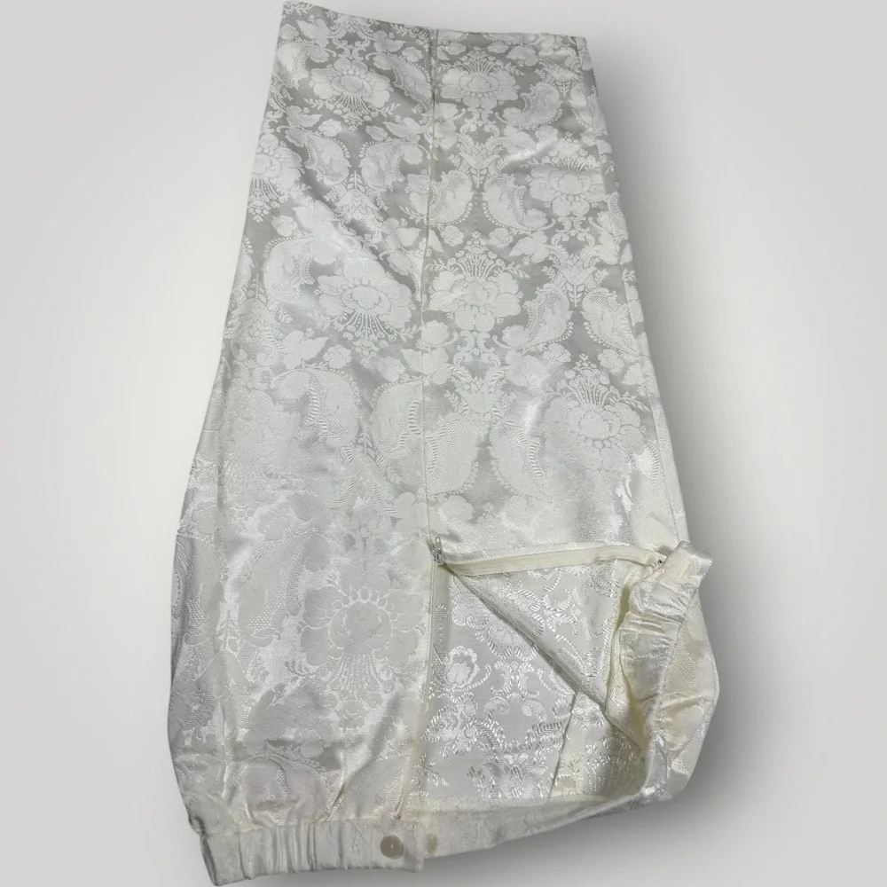 Scott McClintock Vtg Ivory Damask Lace Skirt Suit Set 2pc Wedding‎ Formal 6